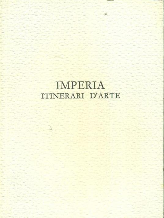 Imperia itinerari d'arte - copertina