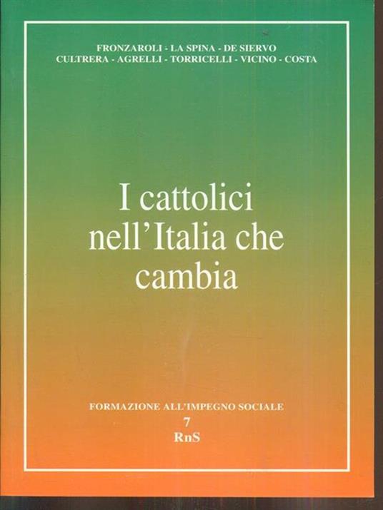 I cattolici nell'Italia che cambia - copertina