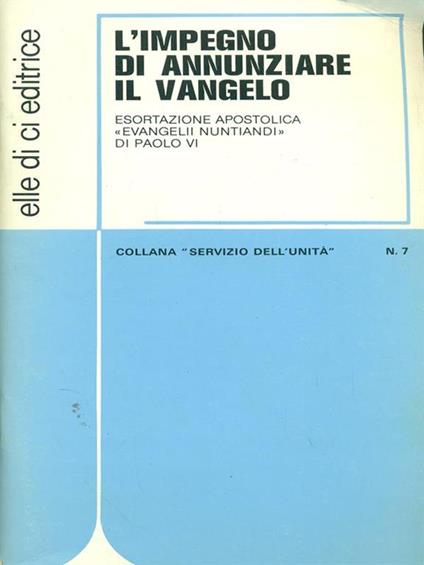 L' impegno di annunziare il Vangelo - Paolo VI - copertina