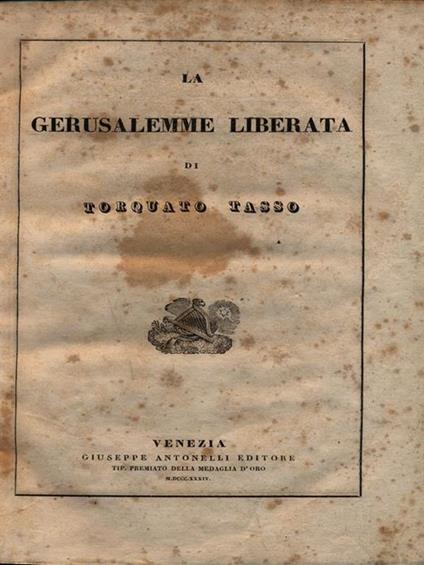 La Gerusalemme Liberata - Torquato Tasso - copertina