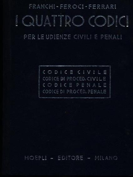 I quattro codici - copertina