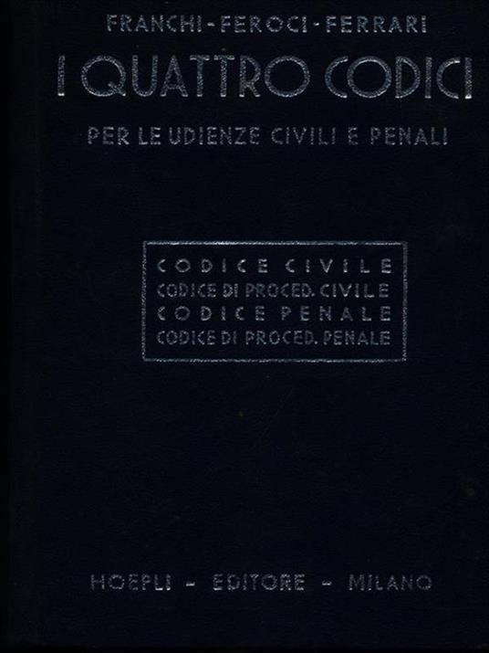 I quattro codici - copertina