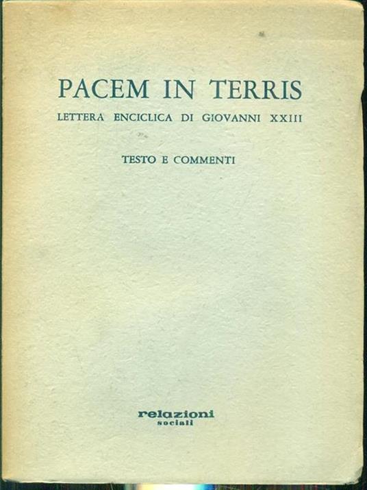 Pacem in terris - copertina