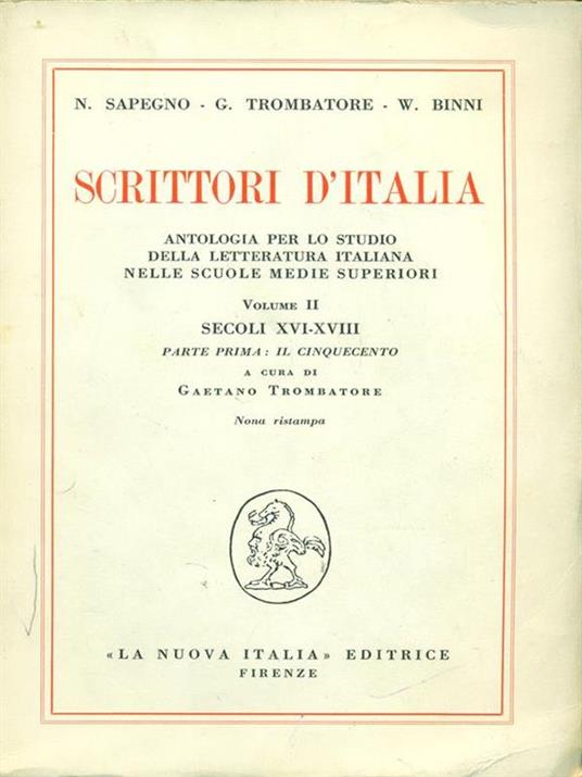 Scrittori d'Italia - copertina