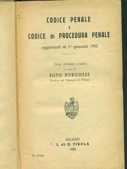 Codice penale e codice di Procedura penale - copertina