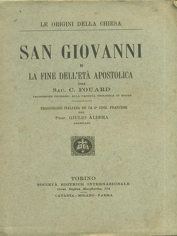 San Giovanni e la fine dell'etàapostolica