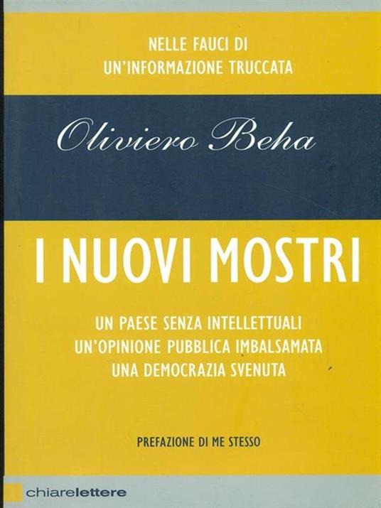 I nuovi mostri - Oliviero Beha - copertina