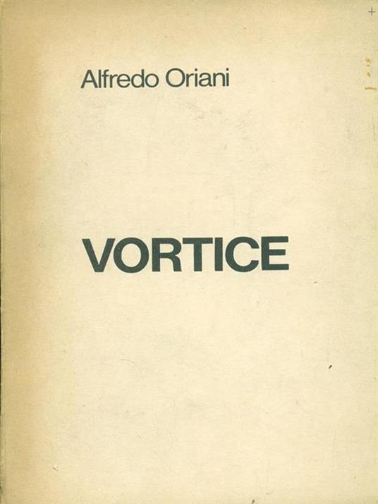 Vortice - Alfredo Oriani - copertina