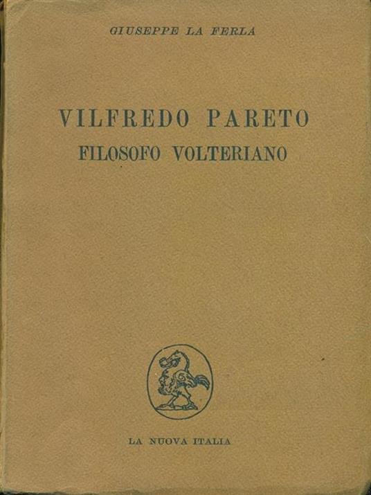 Valfredo Pareto Filosofo volteriano - Giuseppe La Ferla - copertina
