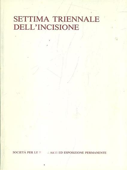 Settima triennale dell'incisione - copertina