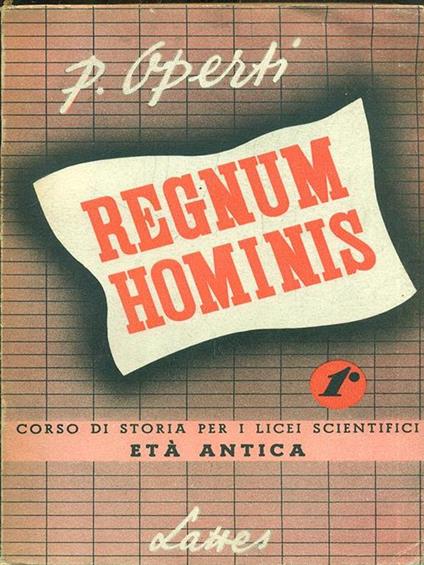 Regnum hominis 1 - Piero Operti - copertina