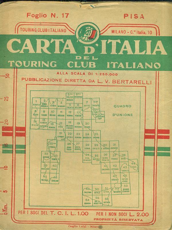 Carta d'Italia. Foglio 17: Pisa