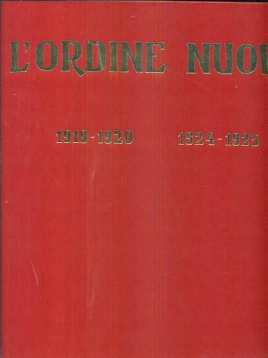 L' ordine nuovo 1919-1920 1924-1925 - copertina