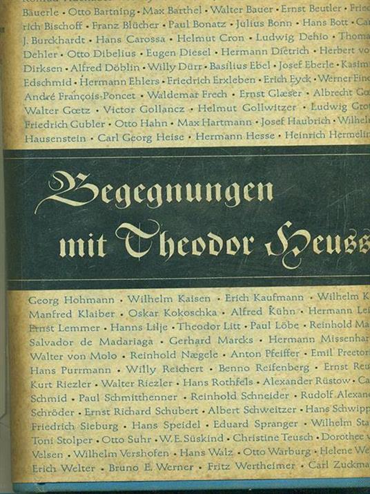Begegnungen mit Theodor Heuss - copertina