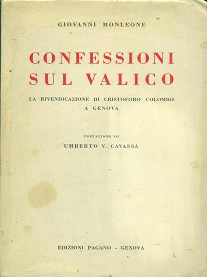 Confessioni sul valico - copertina