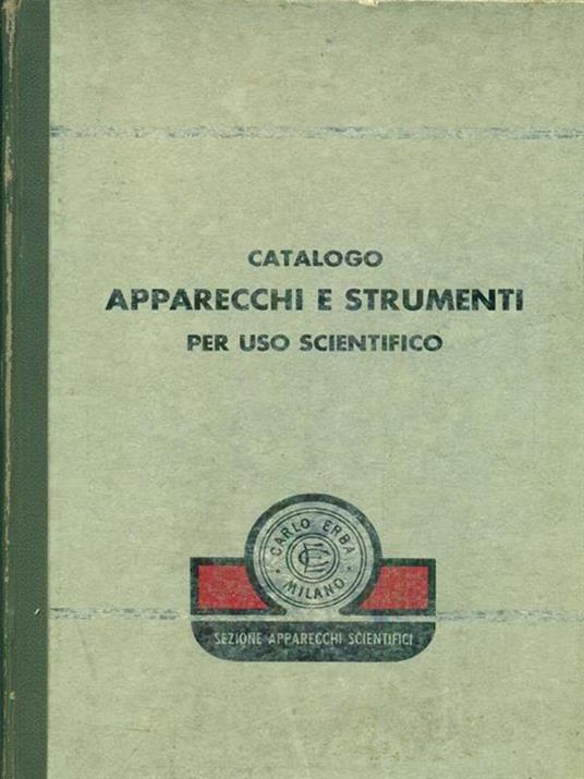 Catalogo apparecchi e strumenti per uso scientifico - copertina