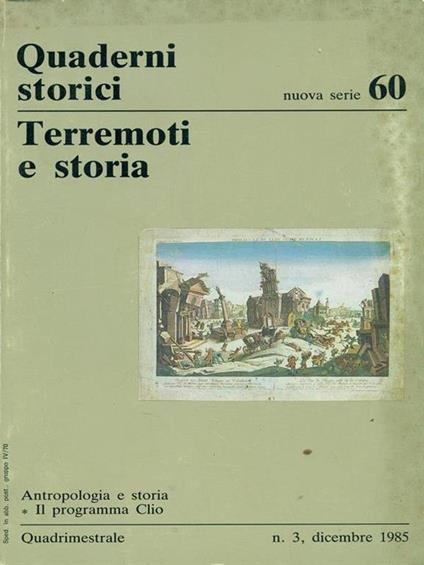 Terremoti e storia di: Emanuale Guidoboni - copertina