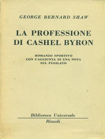 La professione di Cashel Byron - George Bernard Shaw - copertina