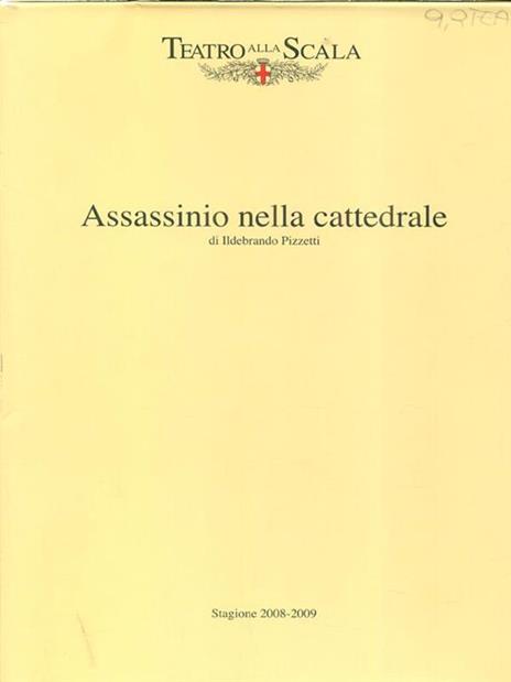 Assassinio nella cattedrale stagione 2008/2009 - Ildebrando Pizzetti - copertina