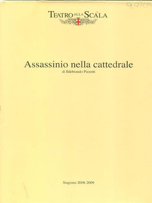 Assassinio nella cattedrale stagione 2008/2009 - Ildebrando Pizzetti - copertina