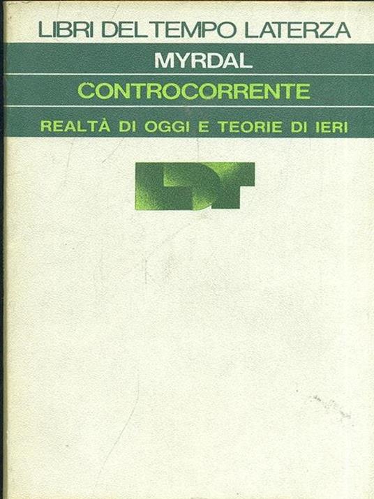 Controcorrente - Gunnar Myrdal - copertina