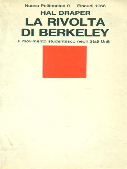 La rivolta di Berkeley - Hal Draper - copertina