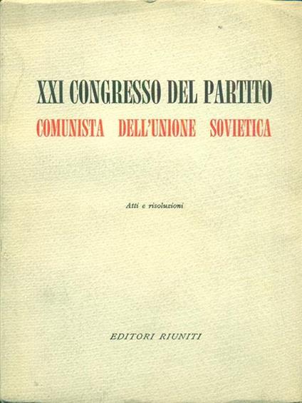 Xxi Congresso del partito comunista dell'unione sovietica - copertina