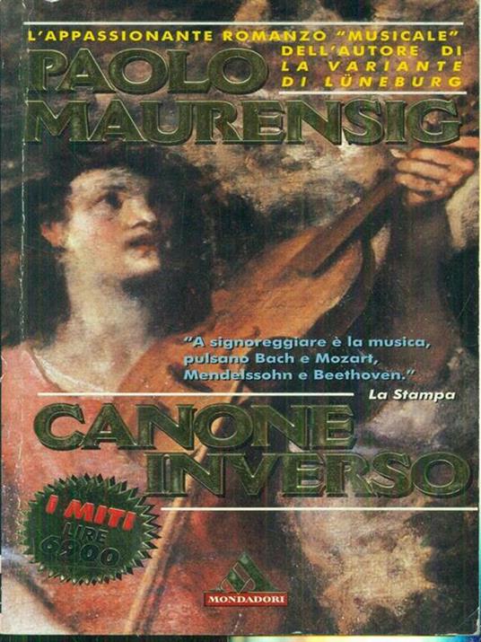 Canone inverso - Paolo Maurensig - copertina