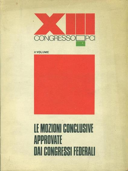Le mozioni conclusive approvate dai congressi federali - copertina