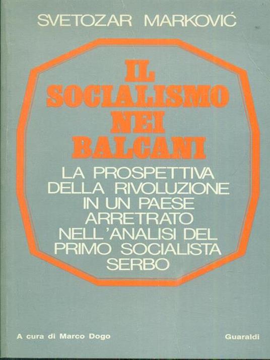 Il socialismo nei balcani - Svetozar Markovic - copertina