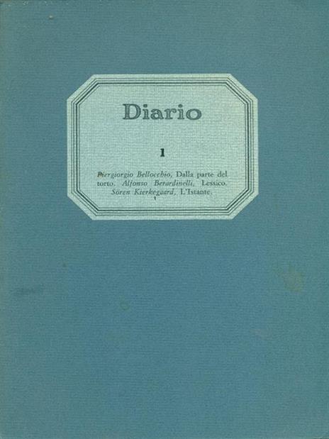 Diario n. 1. Giugno 1985 - Piergiorgio Bellocchio,Alfondo Berardinelli - copertina