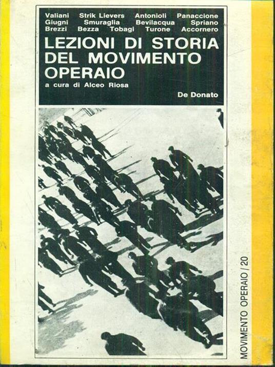 Lezioni di storia del movimento operaio - Alceo Riosa - 2