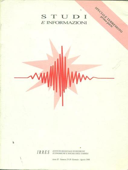 Studi e informazioni XI. 29/30. 1998 - copertina