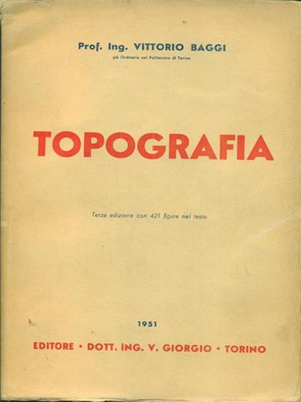 Topografia - Vittorio Baggi - copertina