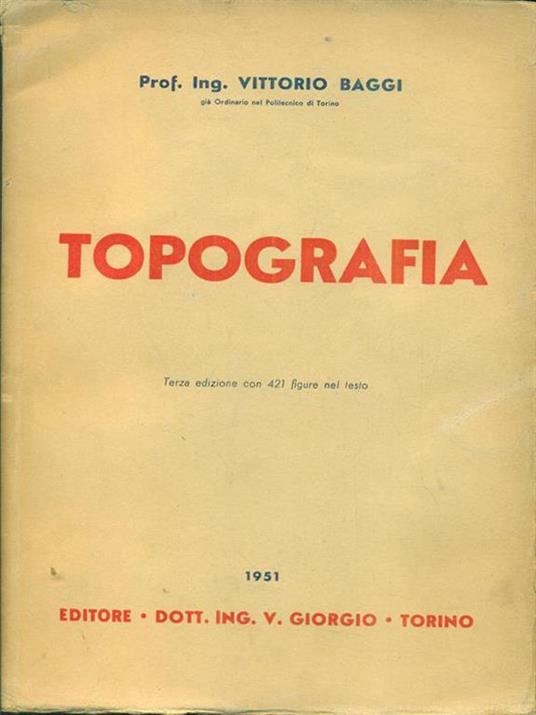 Topografia - Vittorio Baggi - copertina