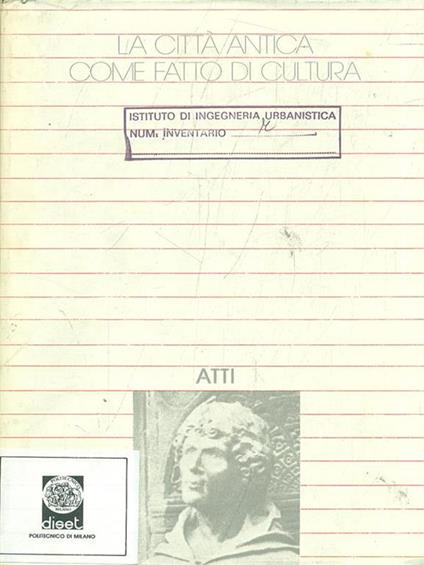 La città antica come fatto di cultura - copertina