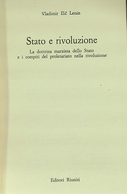 Stato e rivoluzione