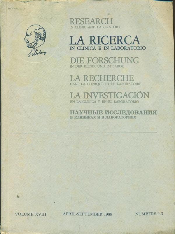 La ricerca. Vol. XVIII. april-september 1988 / n. 2-3
