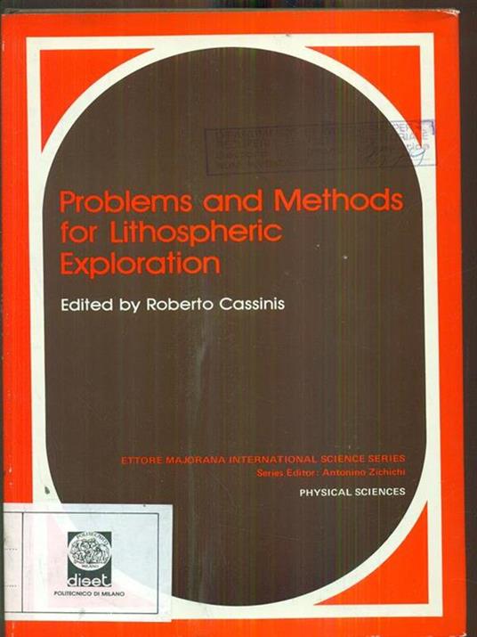 Problems and methods for lithospheric exploration - Roberto Cassinis - copertina
