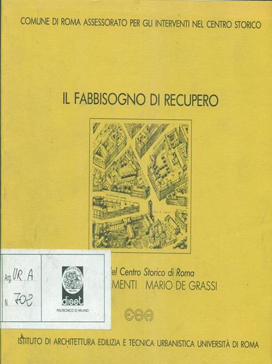 Il fabbisogno di recupero - copertina