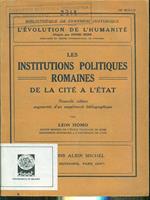 Les Institutions politiques romaines de la cité à l'etat