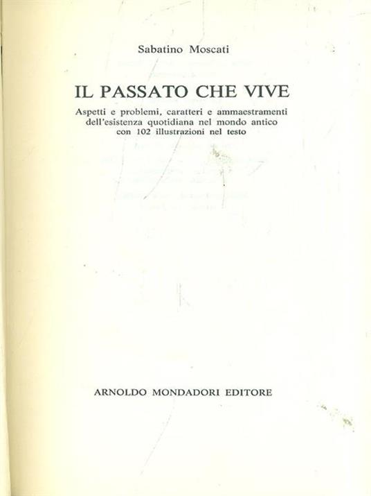 Il passato che vive - Sabatino Moscati - copertina