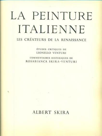 La peinture italienne les createurs de la renaissance - copertina