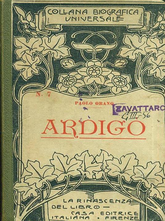 Ardigò - Paolo Orano - copertina