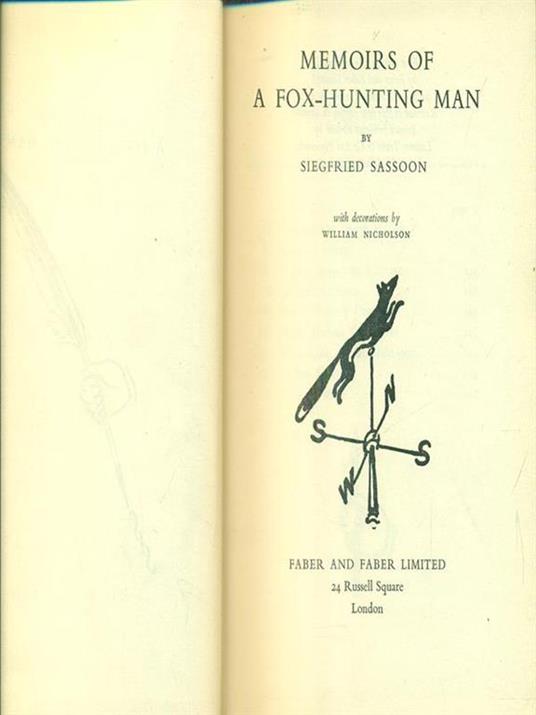 Memoirs of a fox-hunting man - Siegfried Sassoon - copertina