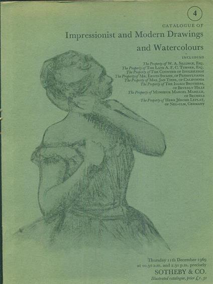 Impressionist and modern drawings and watercolours- thursday 11th december 1969 - copertina
