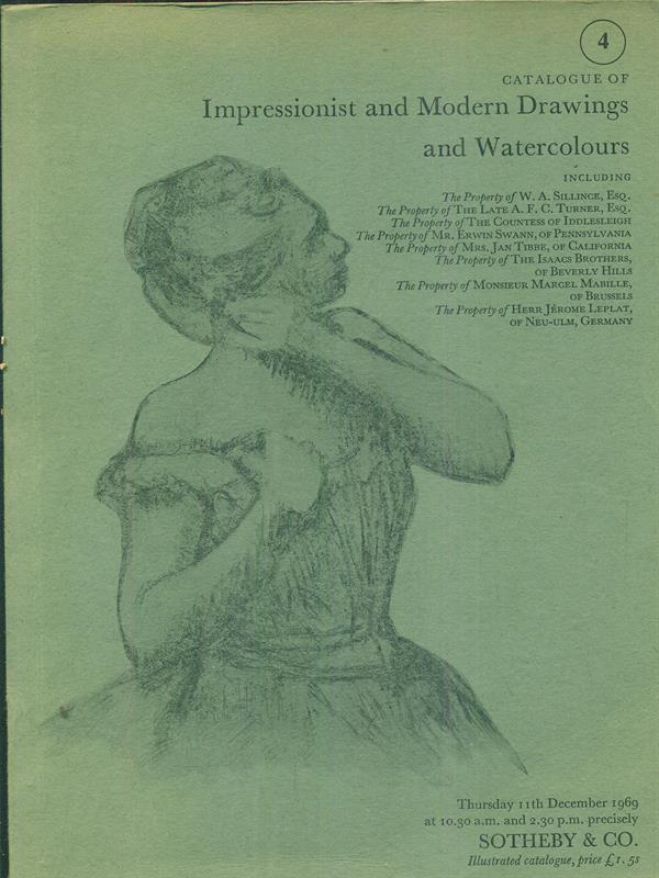 Impressionist and modern drawings and watercolours- thursday 11th december 1969
