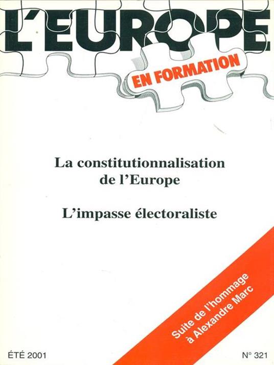 L' Europe n. 321. été 2001 - copertina
