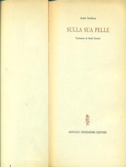 Sulla sua pelle - André Soubiran - copertina