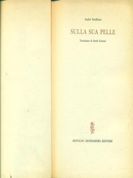 Sulla sua pelle - André Soubiran - copertina
